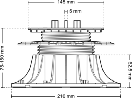 Dimensions max 075 150 d5 front