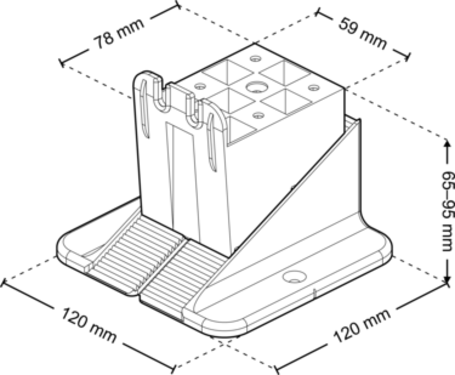 Dimensions rap l 65 95 oblique 3
