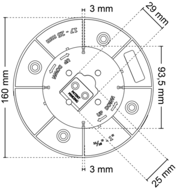 Technical drawing CLE 017 025 L3 AD Top