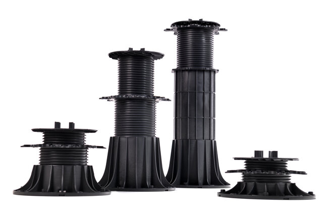 Set of MAX adjustable pedestals for pavers and joists