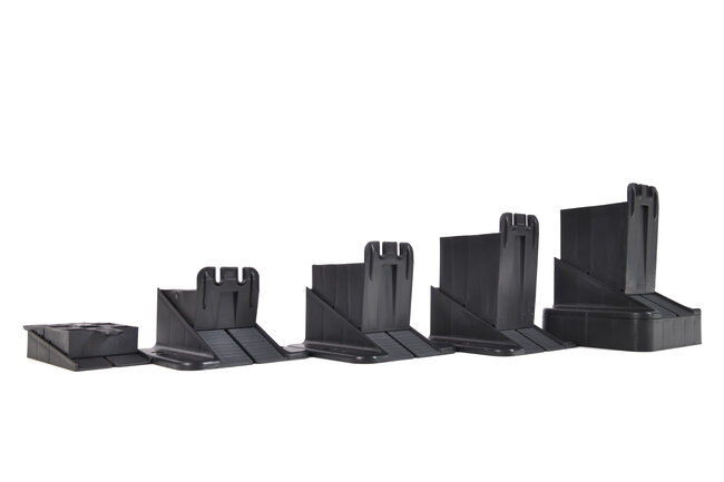 Adjustable terrace pedestals for joists with raptor boards