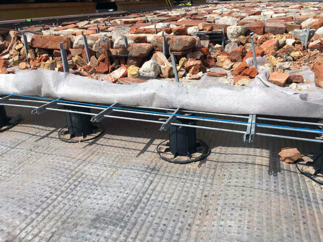 Terrace pedestals solver on individual museum construction