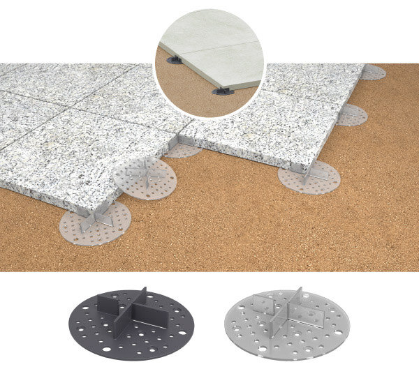 Support pads for pavers for laying on gravel solver