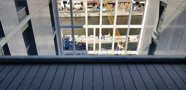 Composite terrace finished with a view