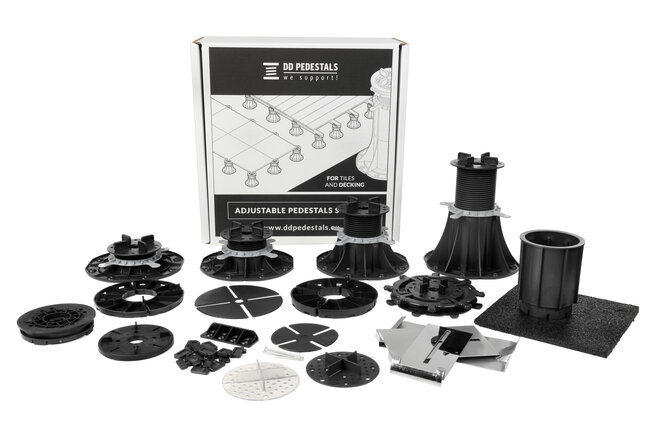 Adjustable terrace pedestals DD Pedestals with mounting accessories