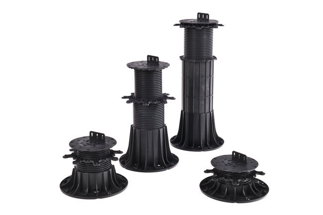 Adjustable pedestals for terrace joists of various heights