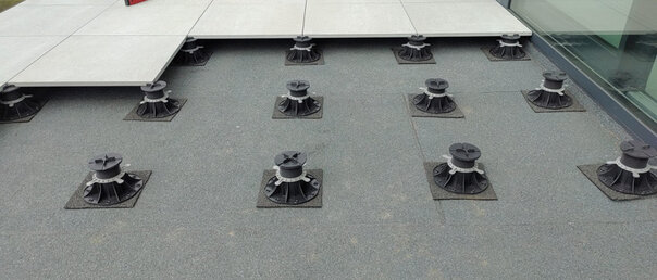 photo of floating terrace waterproofing protection with SBR pads 3
