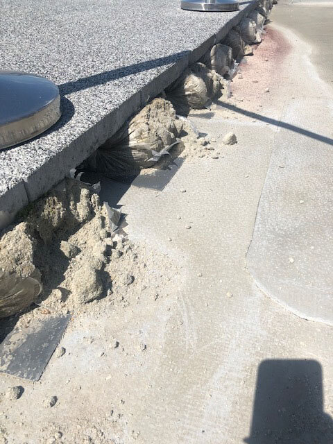 photo of terrace on bags of cement mortar 1