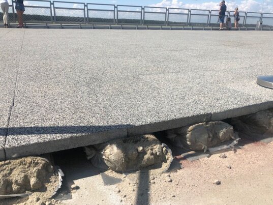 photo of terrace on bags of cement mortar 2