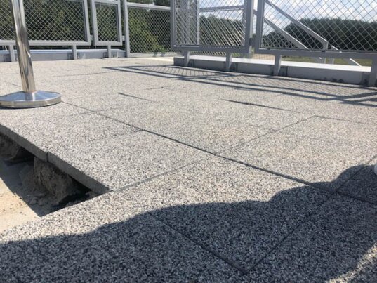 photo of terrace on bags of cement mortar 3