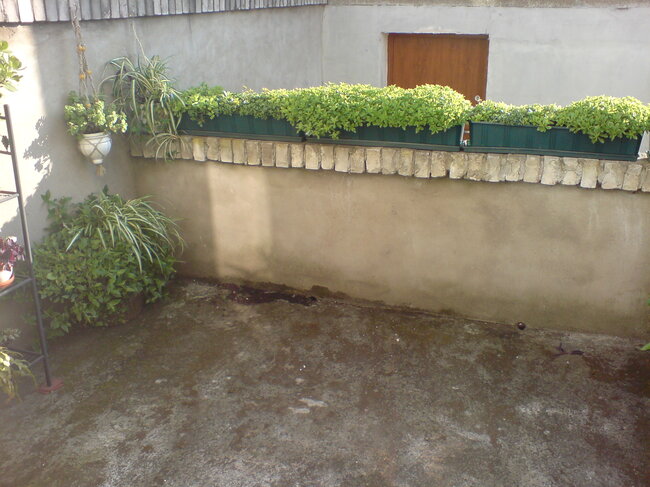 Old concrete terrace before renovation