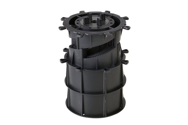 Adjustable base for joists and terrace pavers