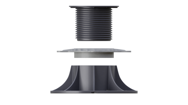 Vertical fascia clip for raised deck terrace