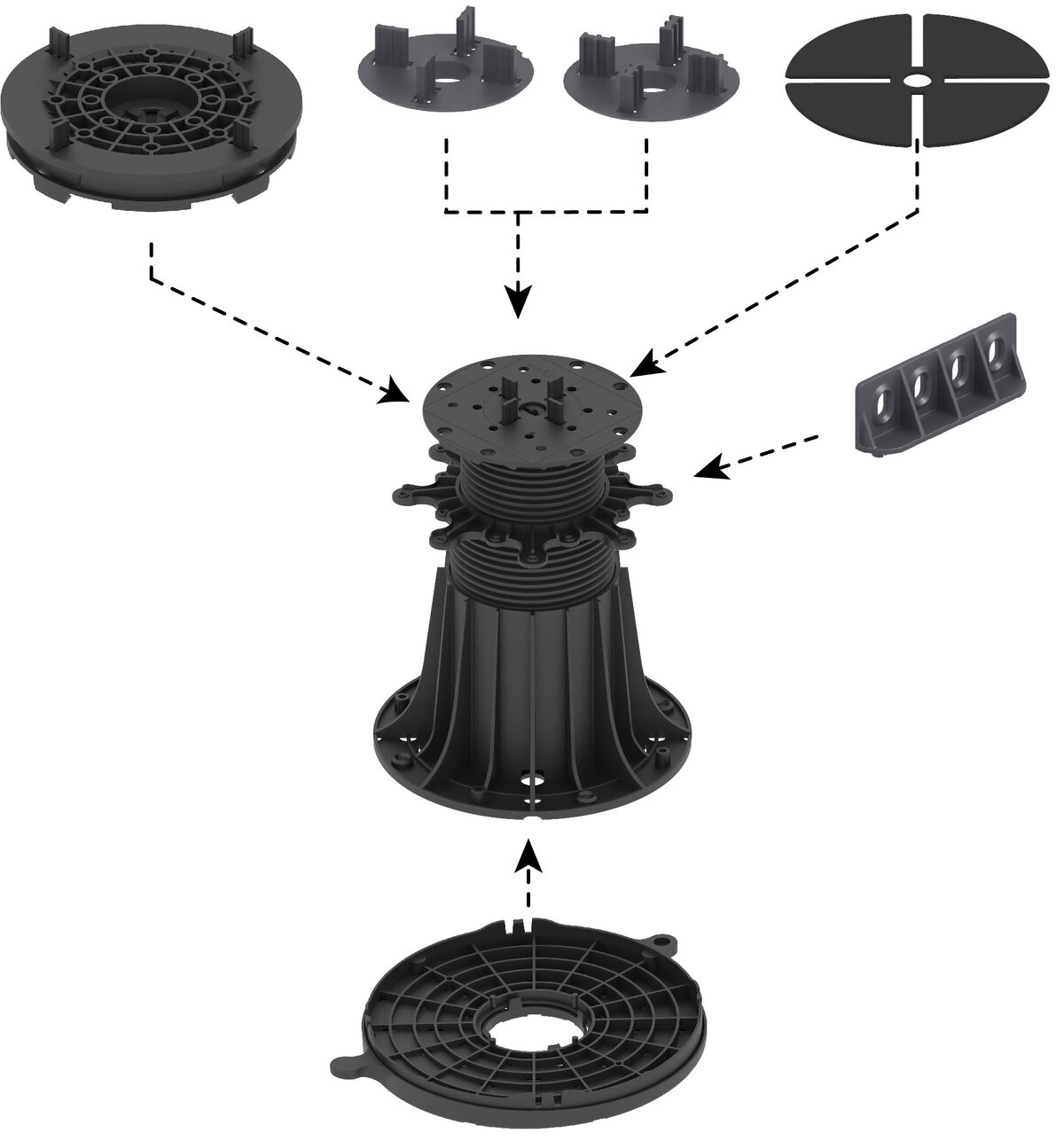 Accessories for the MAX terrace pedestal increase its usability