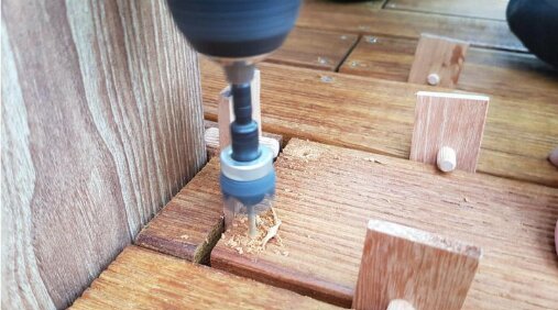 Step by step installation of terrace pavers on support pads 14