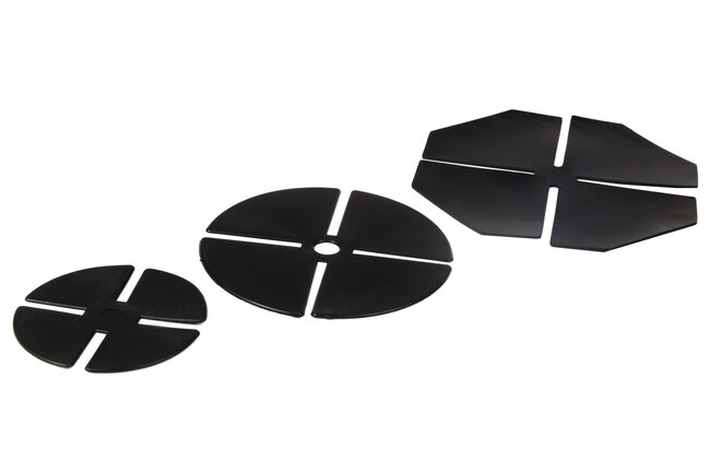 Rubber shims for terrace pedestals